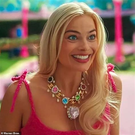 the chanel necklace in the barbie movie|margot robbie barbie necklace.